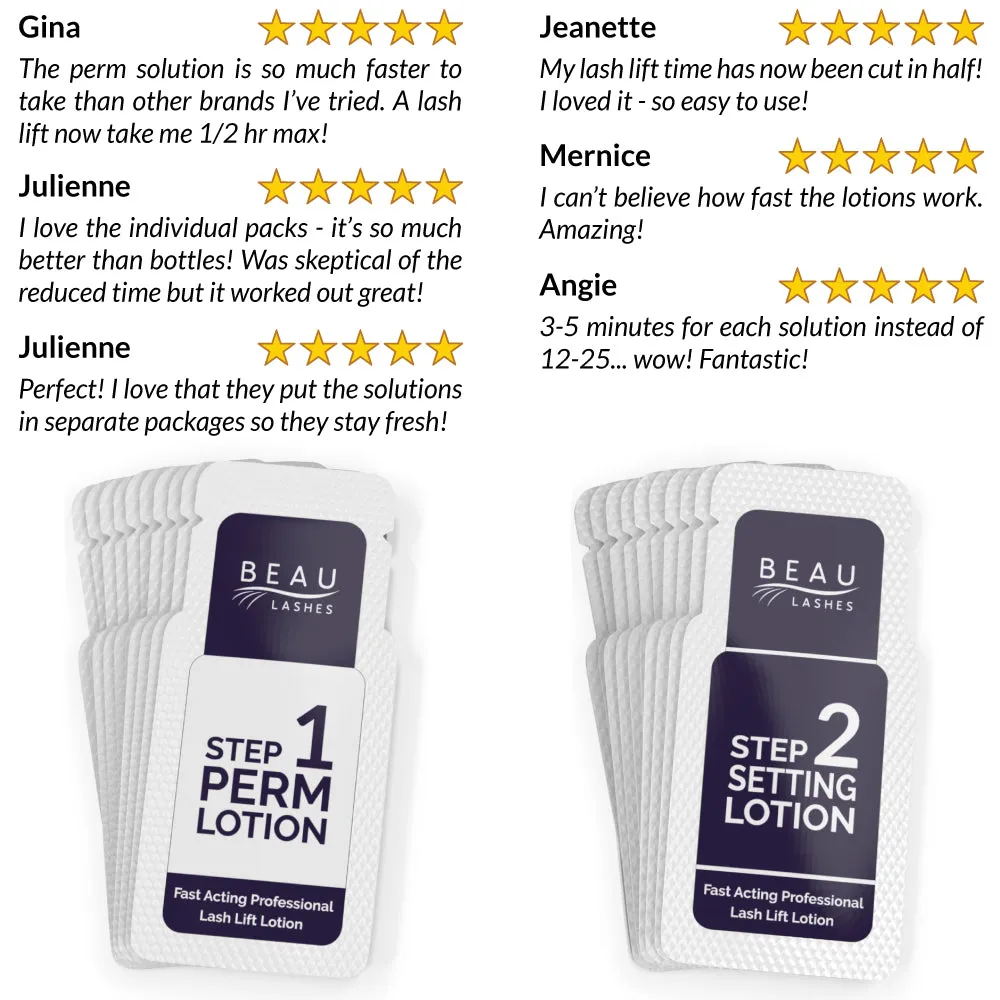 10 Sets Of Lash Lift Lotions