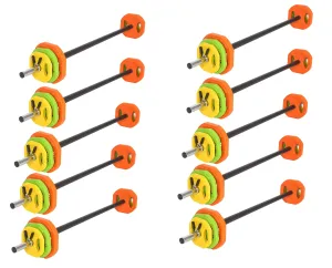 10 X Body Pump Barbell Sets 20kg