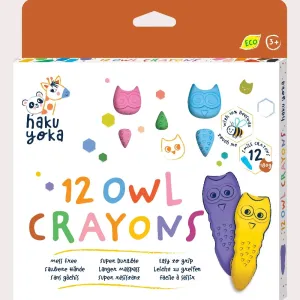 12 OWL CRAYONS