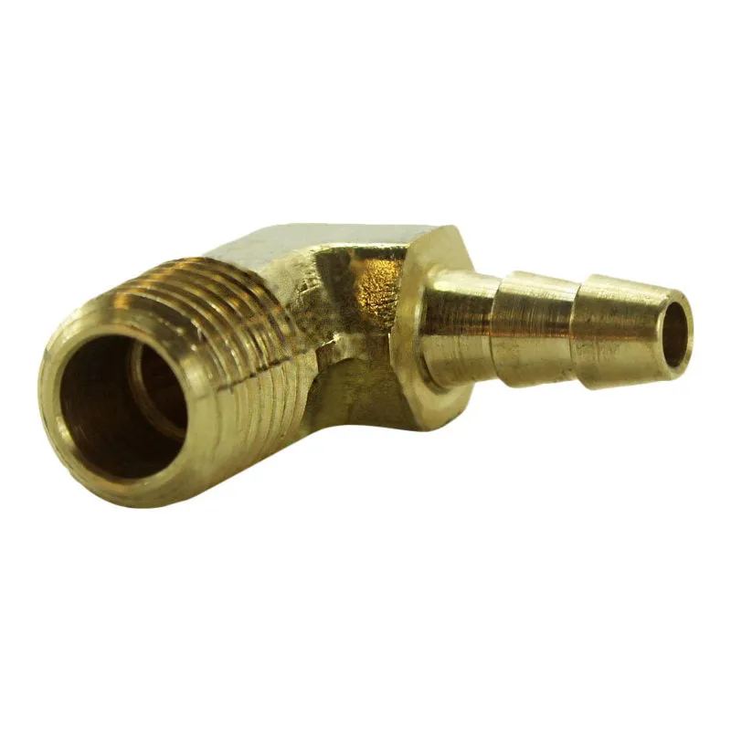 1/4" Hose Barb 90 Degree Elbow 1/4" NPT Brass (sold each)