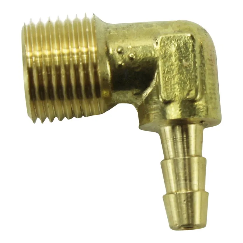 1/4" Hose Barb 90 Degree Elbow 3/8" NPT Brass (sold each)