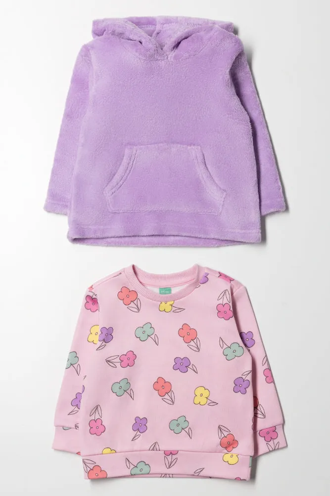 2 Pack Tracktops Pink And Lilac