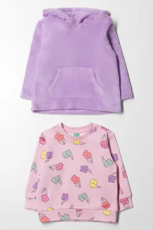 2 Pack Tracktops Pink And Lilac