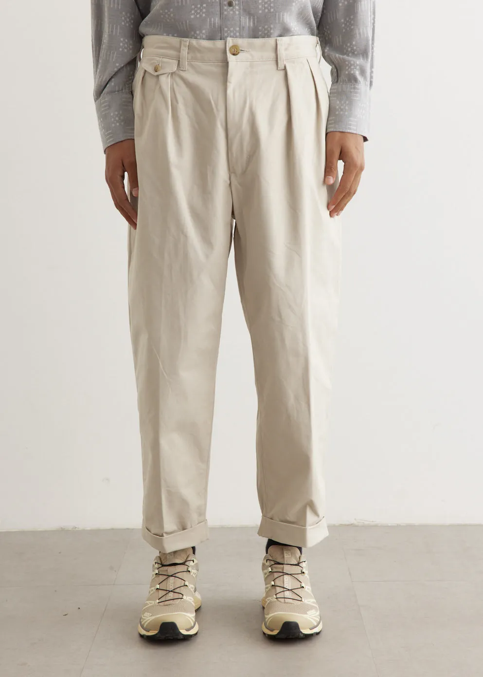 2 Pleats Twill Pants