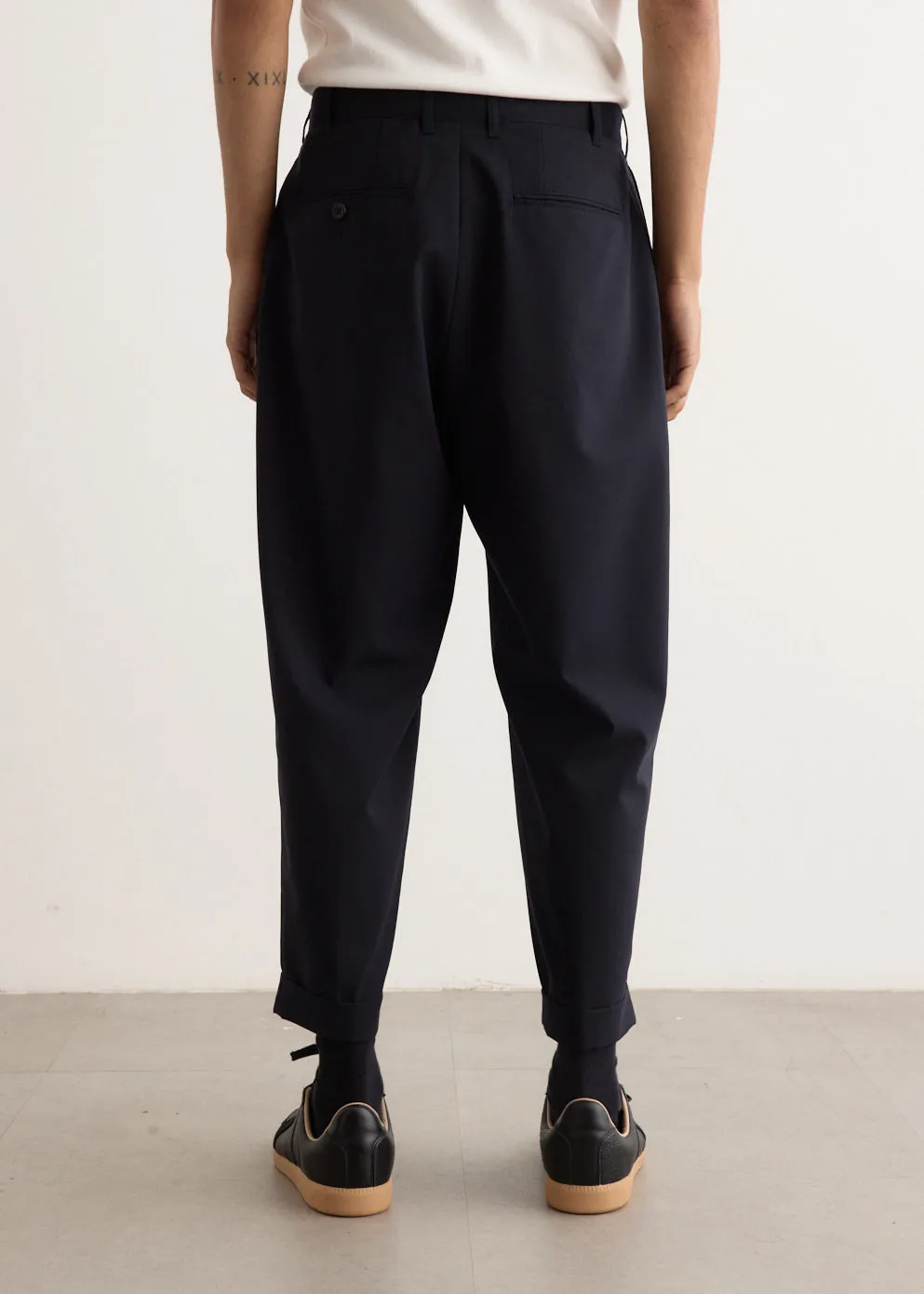 2 Pleats Wool Tropical Pants