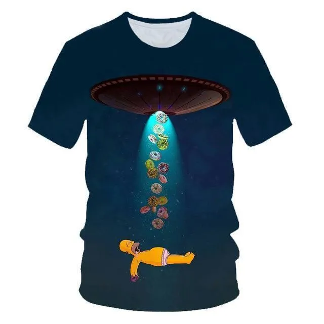 2019 Graffiti Funny Simpsons kerchief printed 3d Men Women t-shirt casual Harajuku Cartoon tshirt Street Wearing Drop Ship