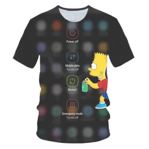 2019 Graffiti Funny Simpsons kerchief printed 3d Men Women t-shirt casual Harajuku Cartoon tshirt Street Wearing Drop Ship