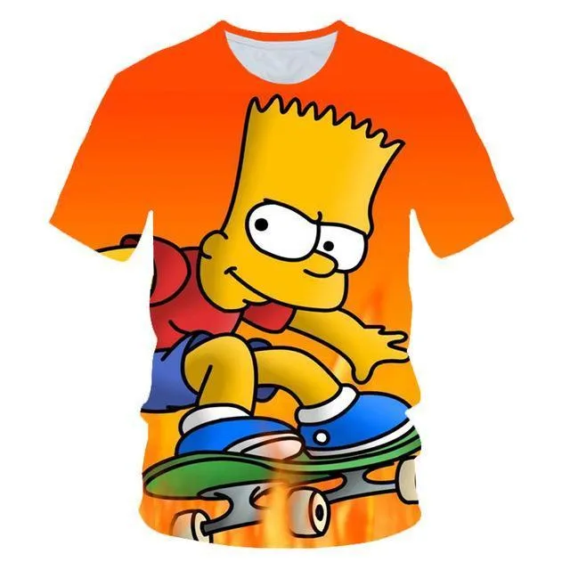 2019 Graffiti Funny Simpsons kerchief printed 3d Men Women t-shirt casual Harajuku Cartoon tshirt Street Wearing Drop Ship