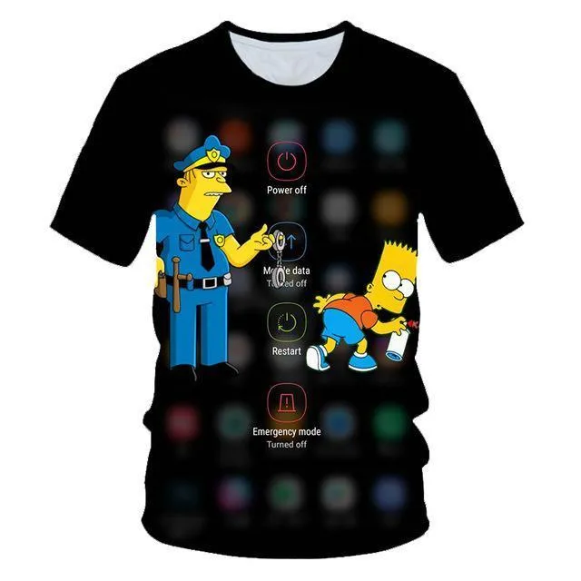 2019 Graffiti Funny Simpsons kerchief printed 3d Men Women t-shirt casual Harajuku Cartoon tshirt Street Wearing Drop Ship
