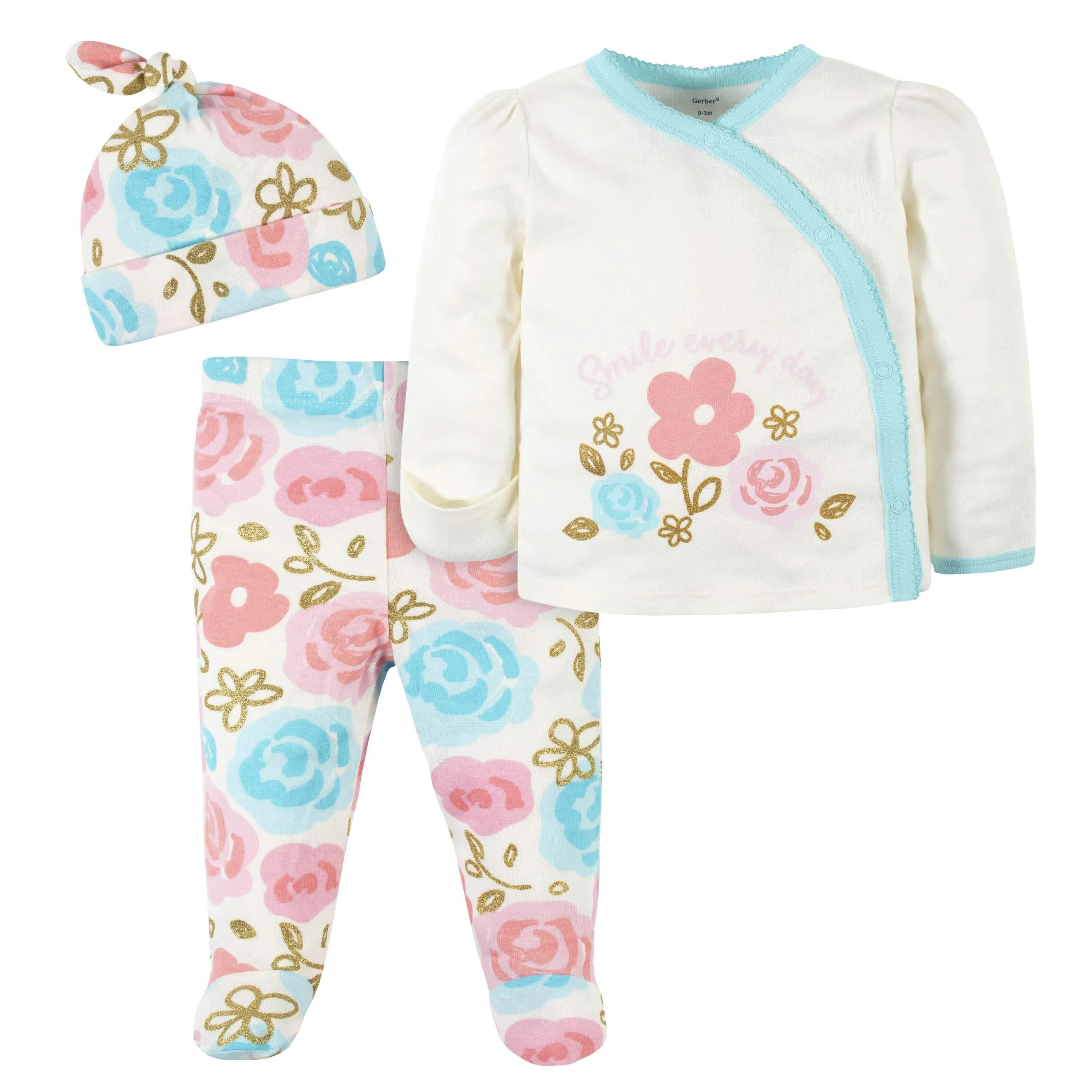 3-Piece Baby Girls Princess Take-Me-Home Set