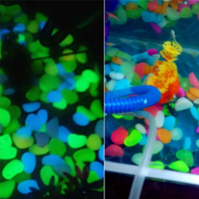 50Pcs Glow in the Dark Garden Pebbles Glow Stones Rocks for Walkways Garden Path Patio Lawn Garden Yard Decor