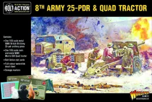 8th Army 25 Pounder Light Artillery, Quad & Limber
