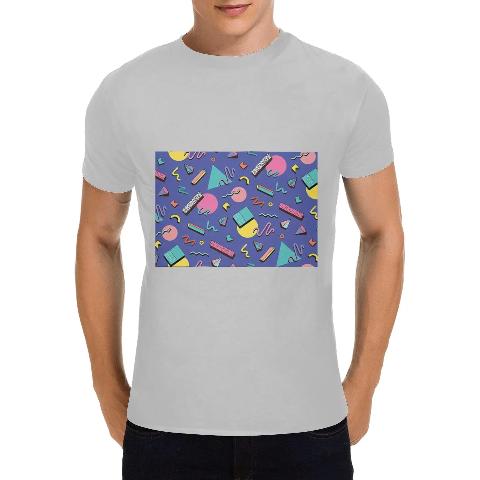 90s Purple Design Men's T-shirt 100% Cotton