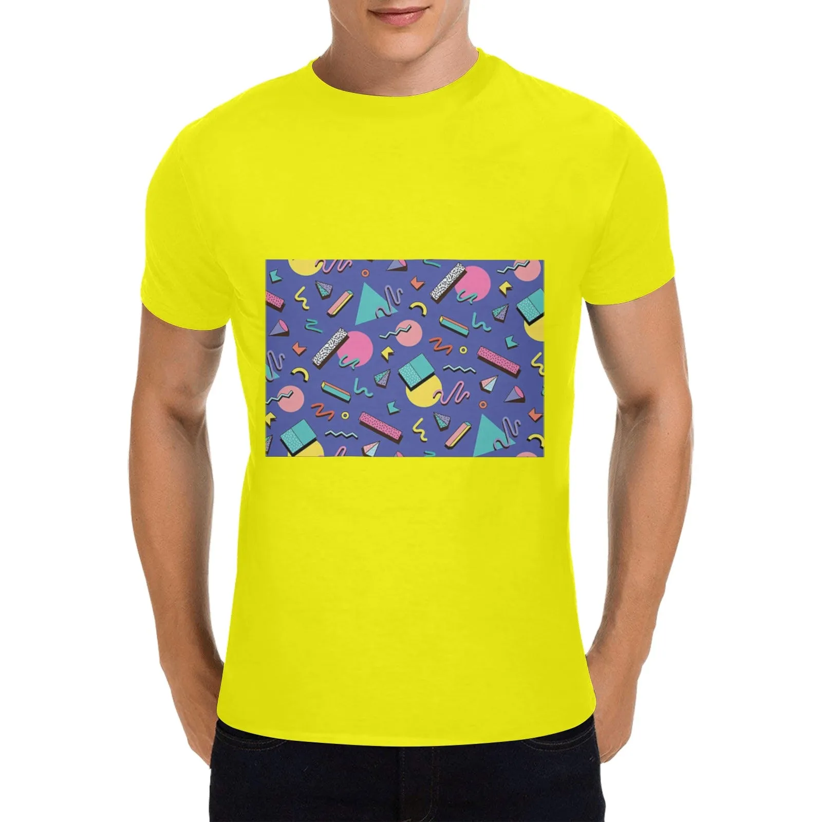 90s Purple Design Men's T-shirt 100% Cotton