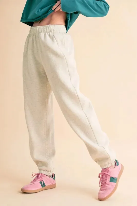 Aemi Co Drawstring Elastic Waist Joggers