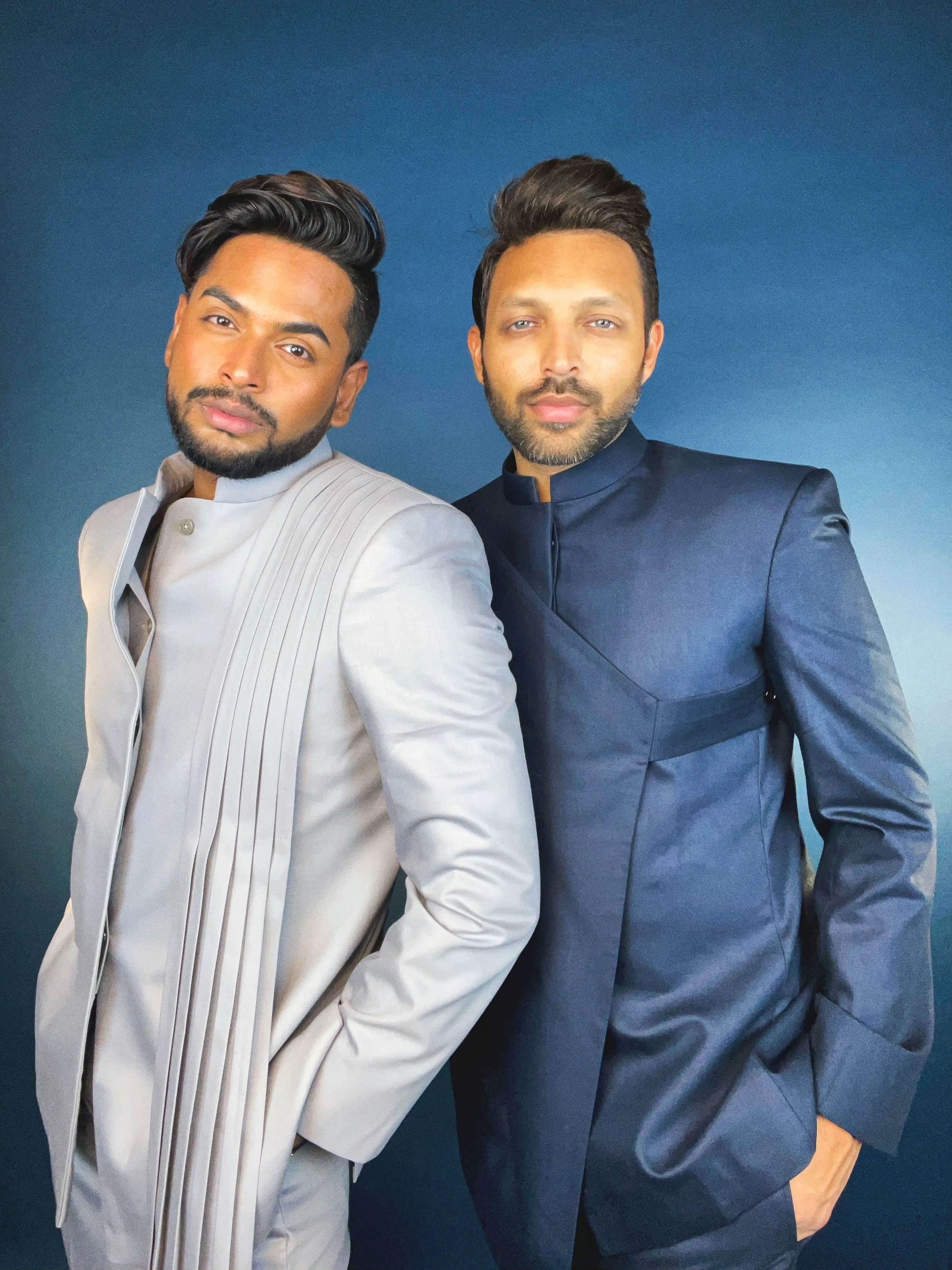 Amit - Lapis - Dark Blue Indo Western Jacket Set