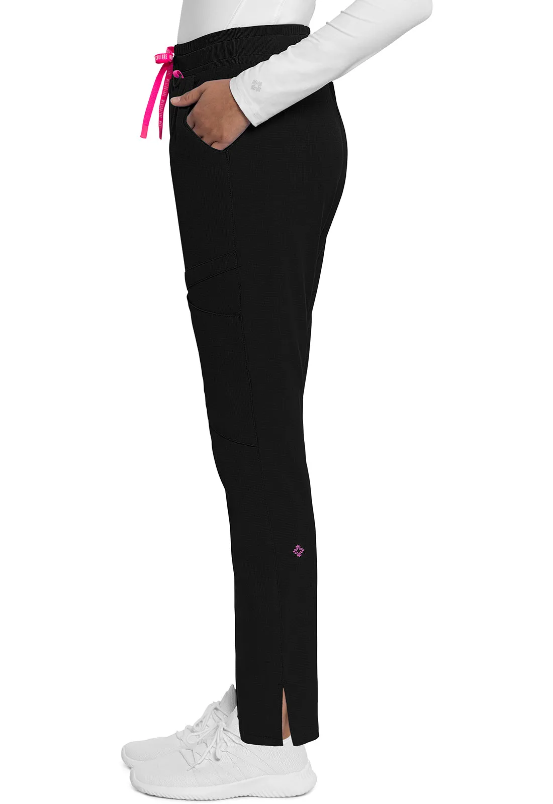 AMP MC101 Mid Rise Drawstring Tapered Leg Pants Black