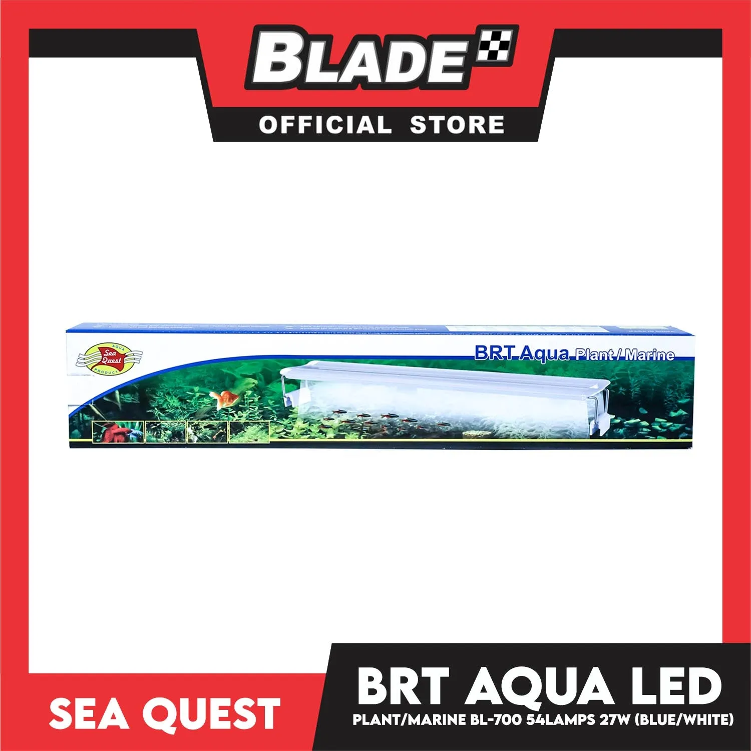 Aqua Sea Quest Product BRT Aqua Plant Marine (Blue/White) BL-700 70cm Lamp Size, 70-80cm Aquarium Size, Lamp Bead 54, 27W Power (30-35 Gallon)