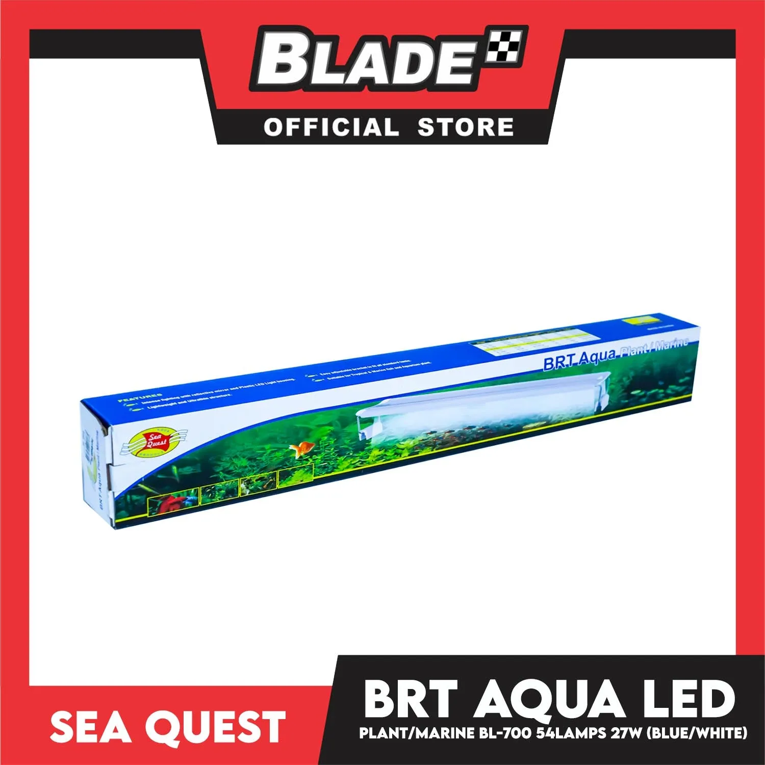 Aqua Sea Quest Product BRT Aqua Plant Marine (Blue/White) BL-700 70cm Lamp Size, 70-80cm Aquarium Size, Lamp Bead 54, 27W Power (30-35 Gallon)