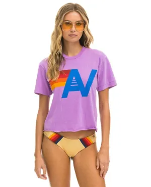Aviator Nation Logo Boyfriend Tee Purple