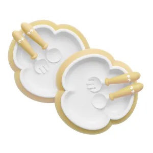 Baby Bjorn Baby Plate, Spoon & Fork 2-Sets (Powder Yellow)