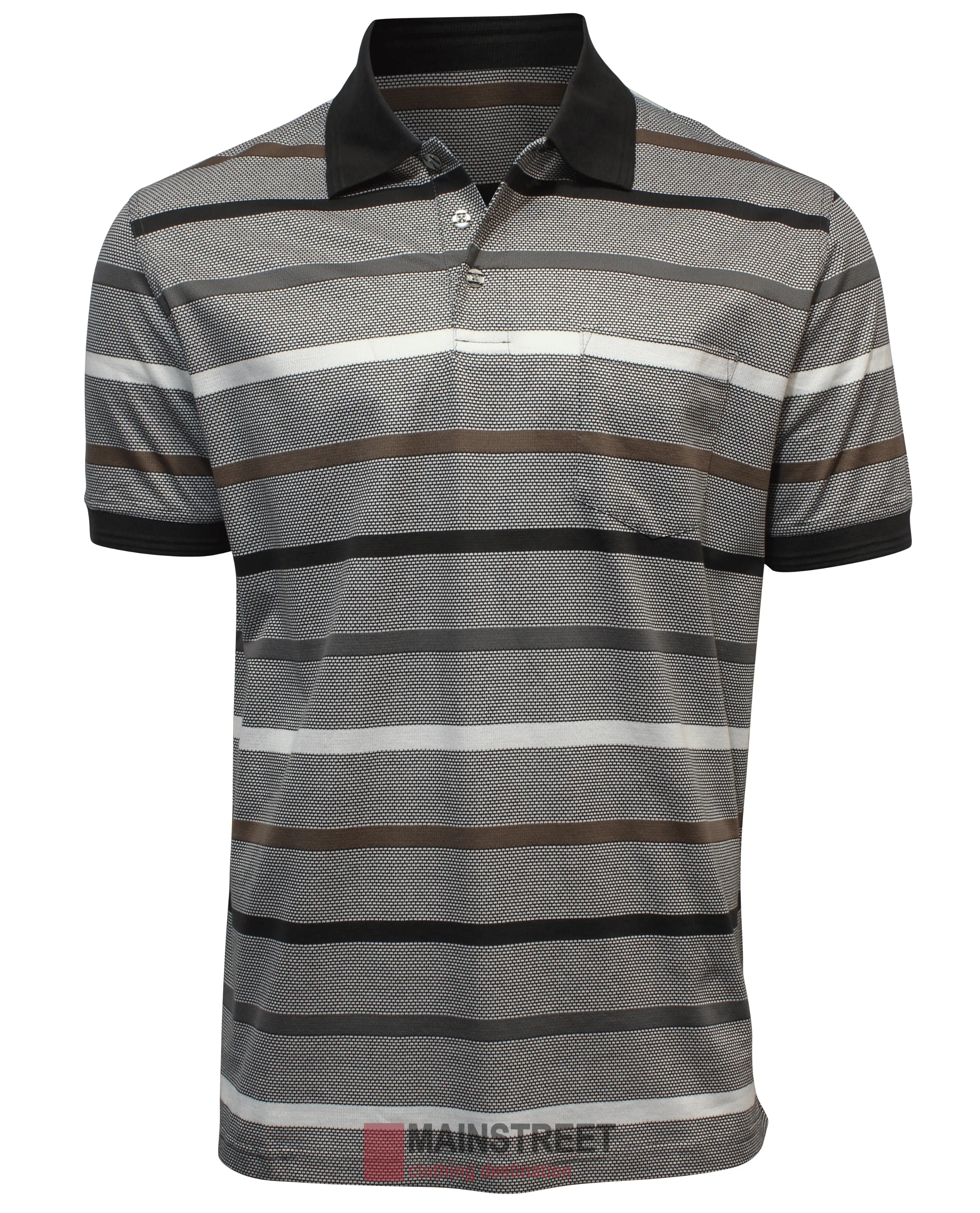 Back Bay Mercerised Cotton Striped Polo