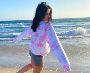 Barbie Pink Tie Dye Crewneck