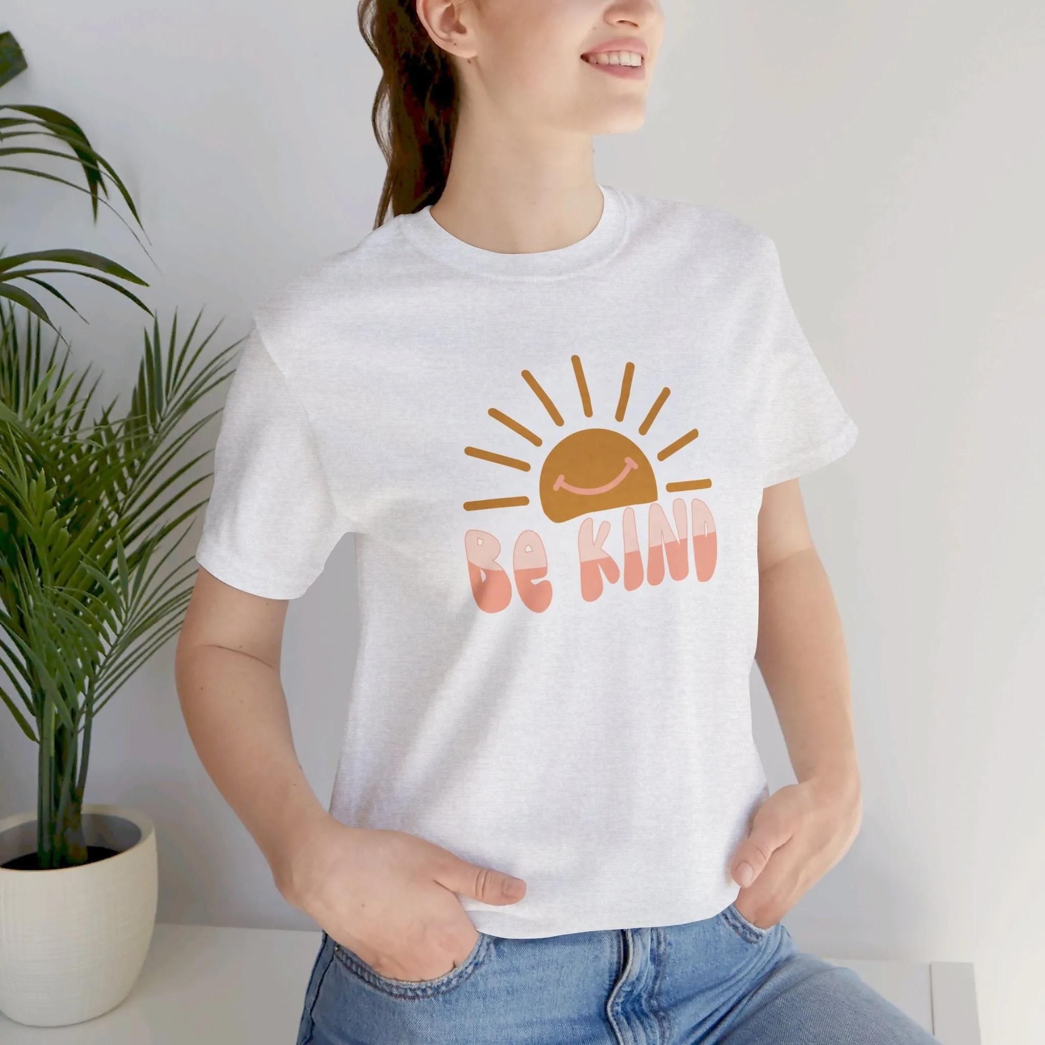 Be Kind Tee, Sunshine, Be Kind, Uplifting Boho, Unisex Jersey Short Sleeve Tee
