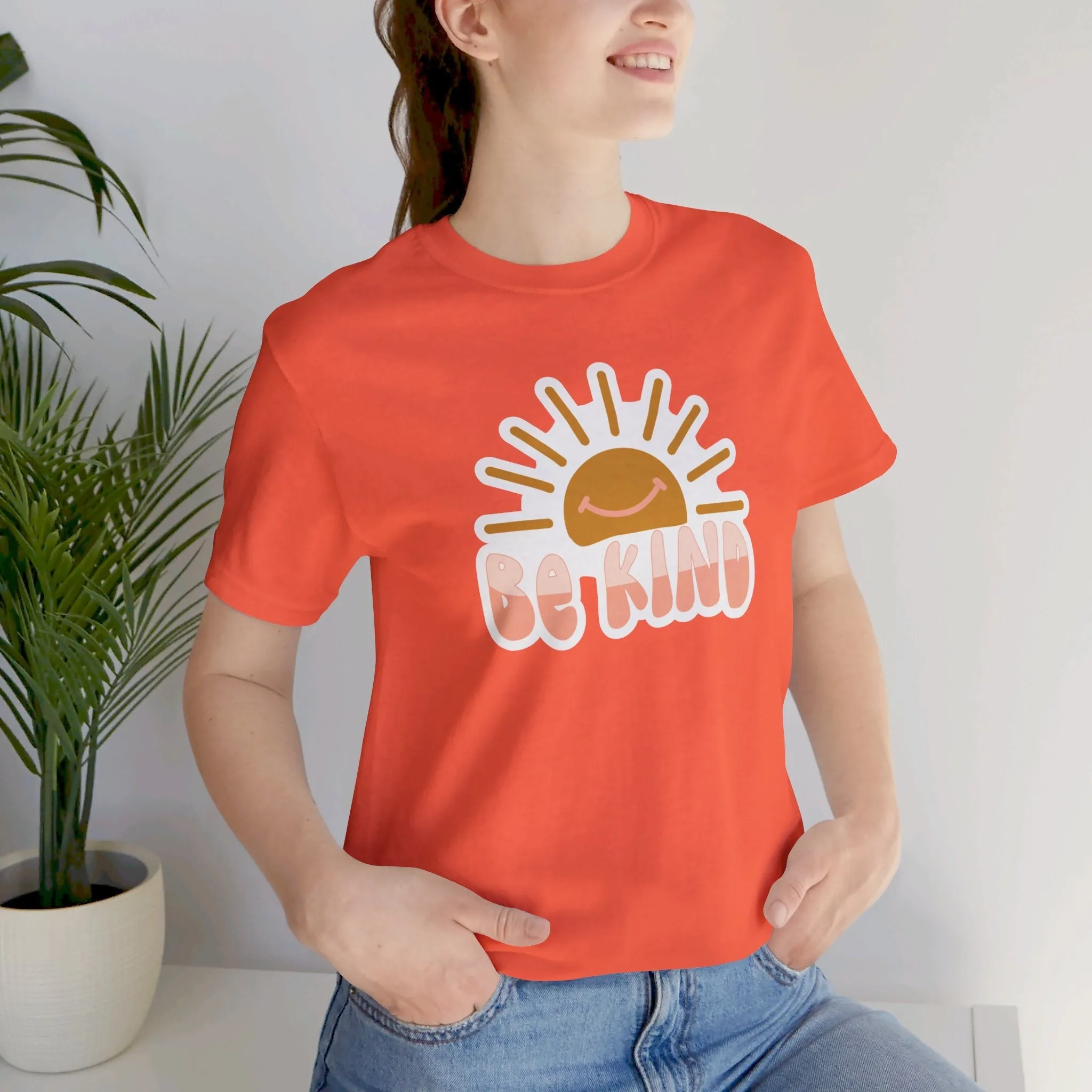 Be Kind Tee, Sunshine, Be Kind, Uplifting Boho, Unisex Jersey Short Sleeve Tee