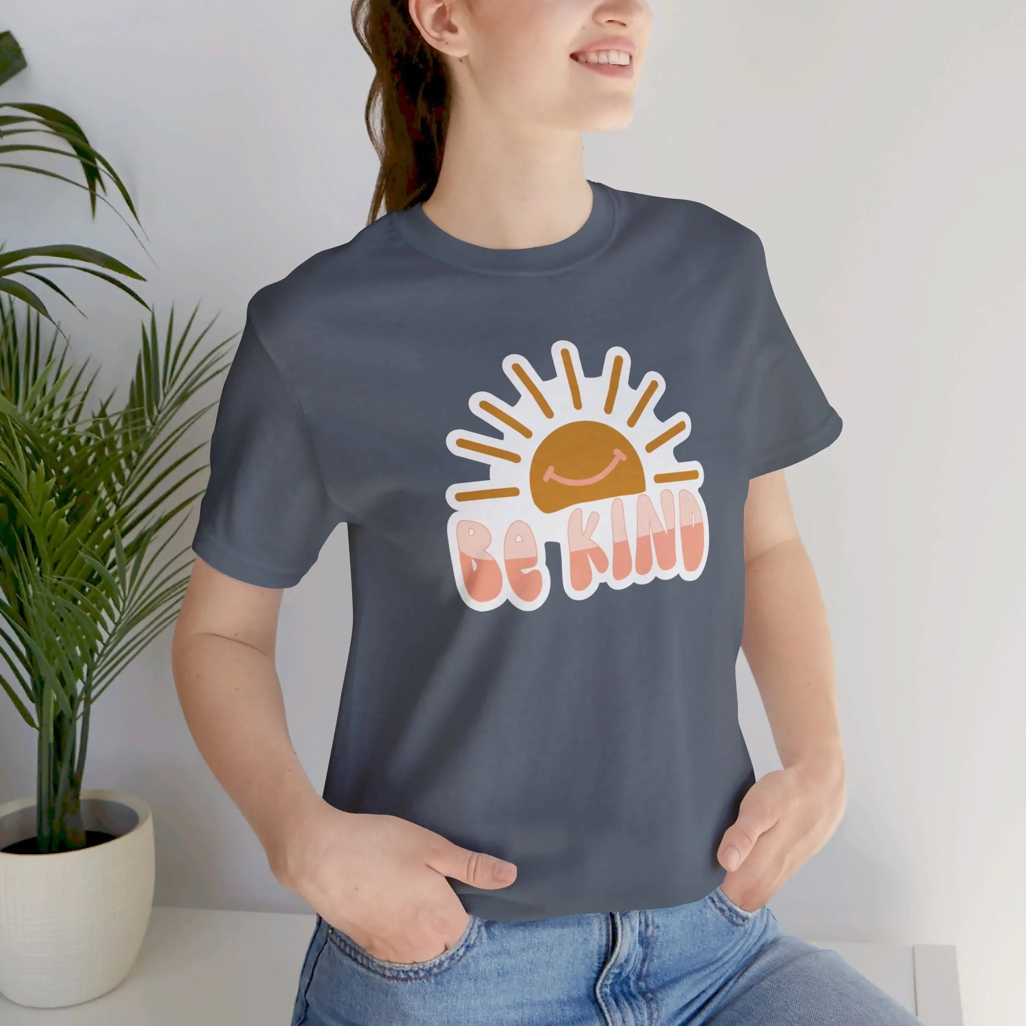 Be Kind Tee, Sunshine, Be Kind, Uplifting Boho, Unisex Jersey Short Sleeve Tee