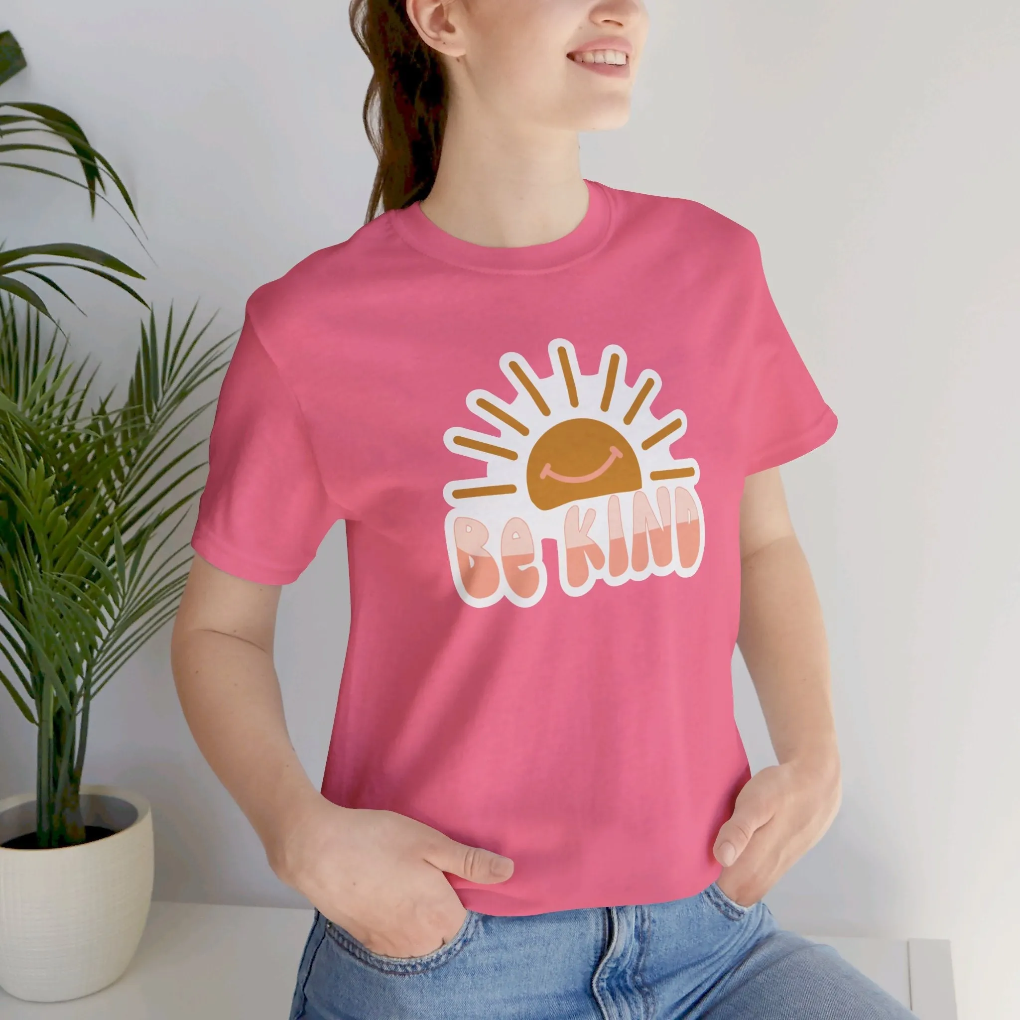 Be Kind Tee, Sunshine, Be Kind, Uplifting Boho, Unisex Jersey Short Sleeve Tee
