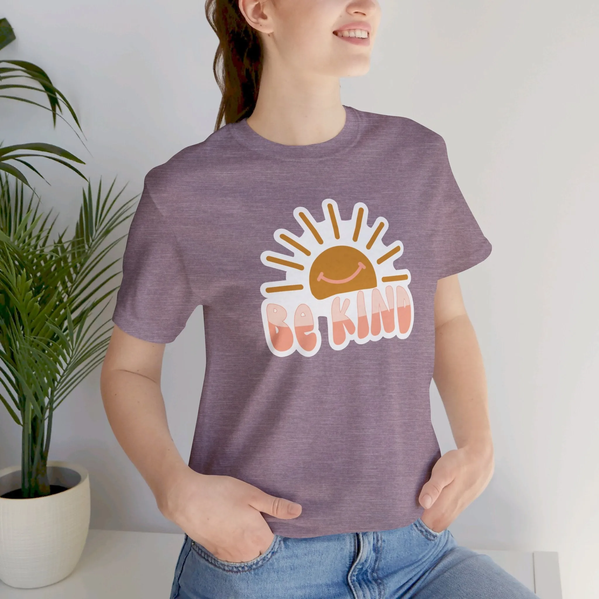 Be Kind Tee, Sunshine, Be Kind, Uplifting Boho, Unisex Jersey Short Sleeve Tee