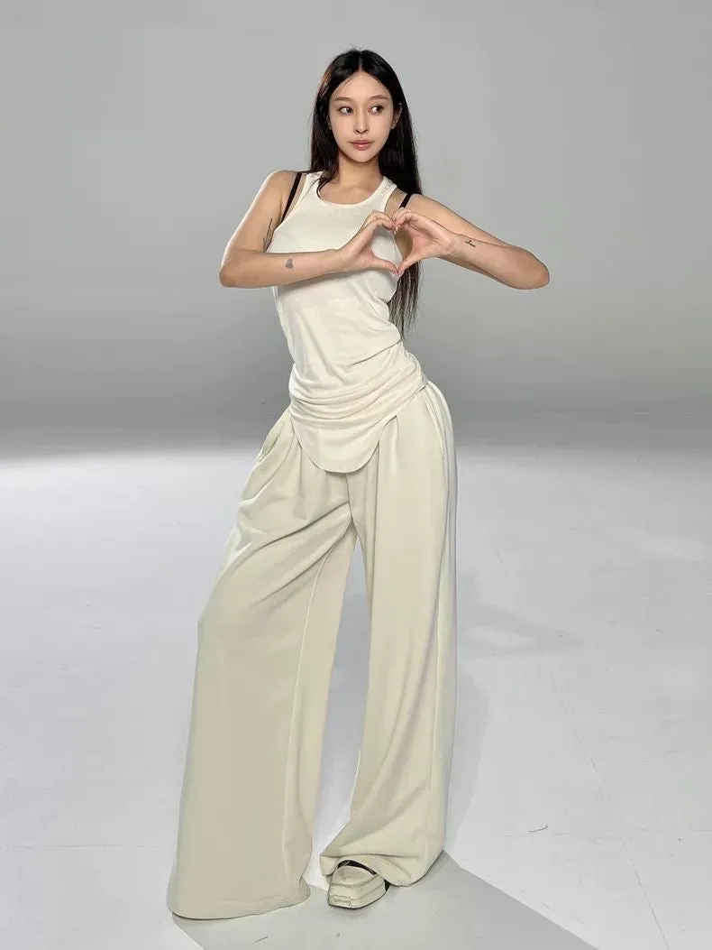 Beige Casual Sporty-Chill Set