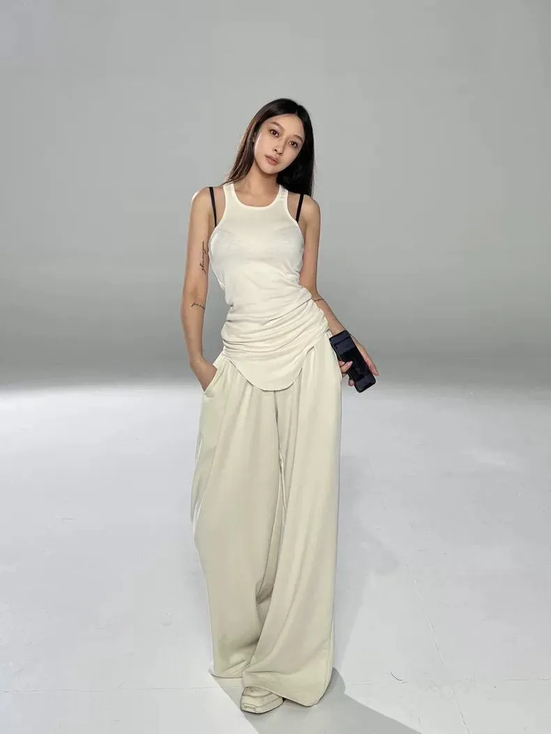 Beige Casual Sporty-Chill Set