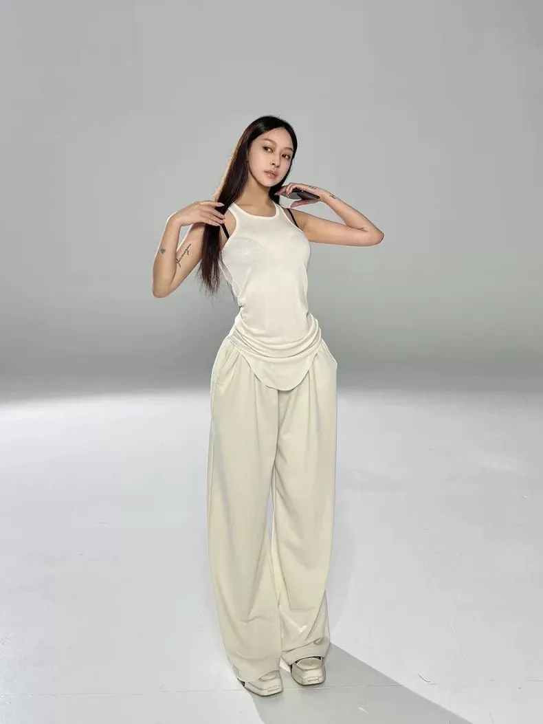 Beige Casual Sporty-Chill Set