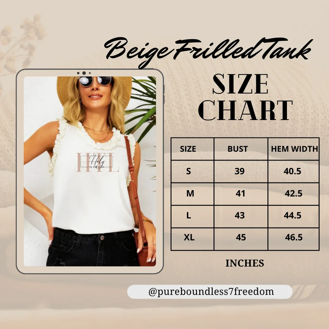 Beige Frilled HTL Tank