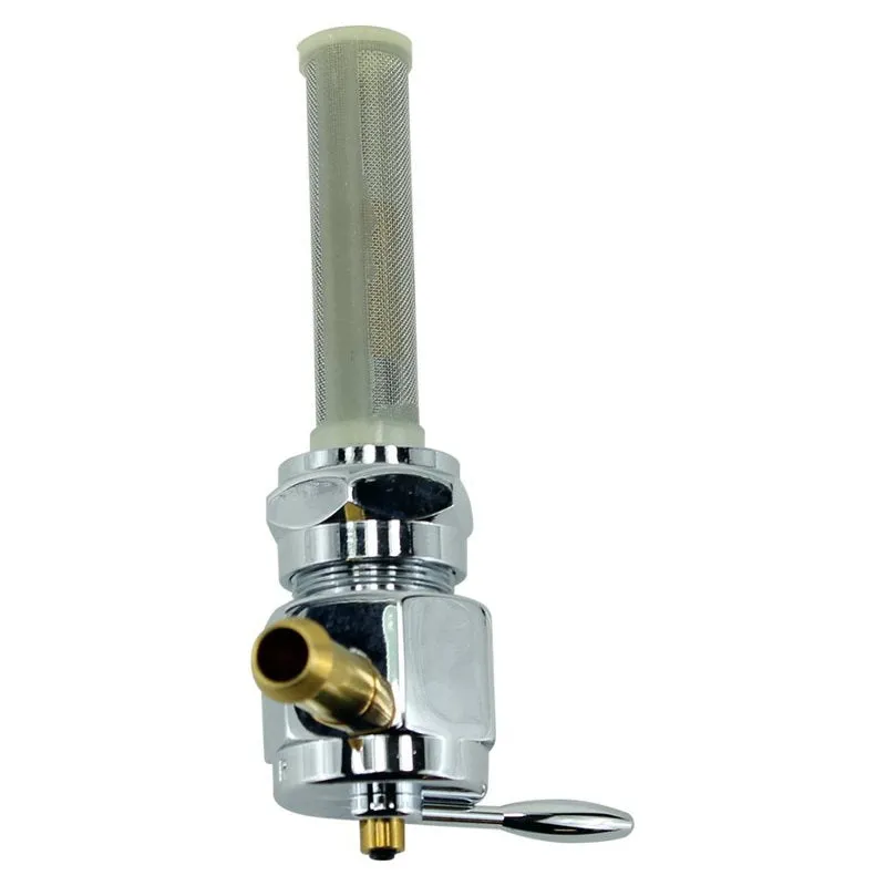 Billet petcock fuel valve 22mm 90 degree right outlet