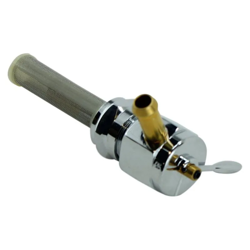 Billet petcock fuel valve 22mm 90 degree right outlet