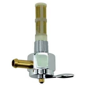 Billet petcock fuel valve 3/8" NPT 90 degree right outlet