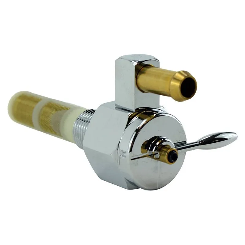 Billet petcock fuel valve 3/8" NPT straight outlet