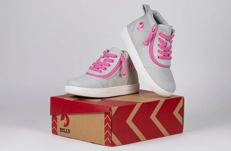 Billy Grey/Pink BILLY D|R Short Wrap High Tops