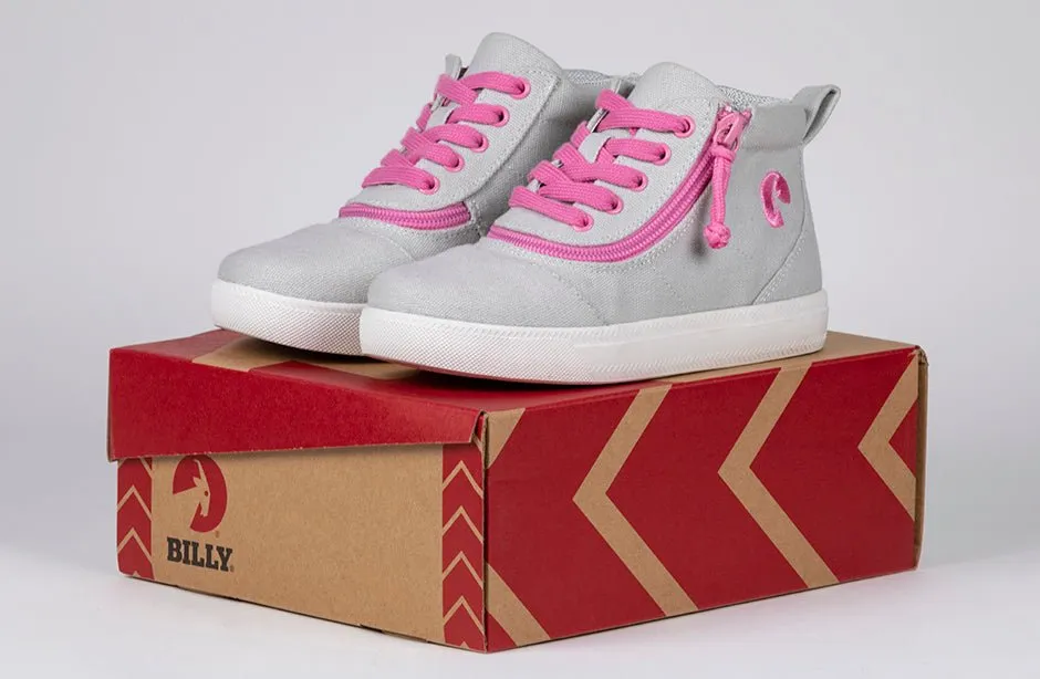 Billy Grey/Pink BILLY D|R Short Wrap High Tops