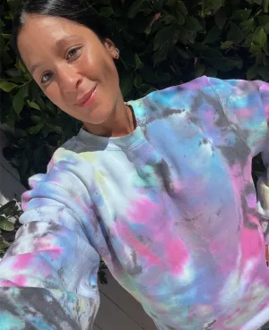 Birthday Cake Tie Dye Crewneck