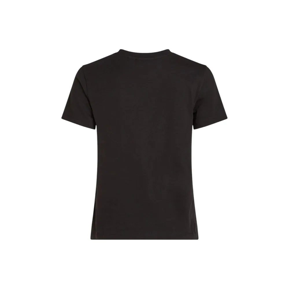 Black Cotton Rigenerato Tops & T-Shirt