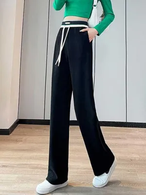Black Cozy Drawstring Joggers