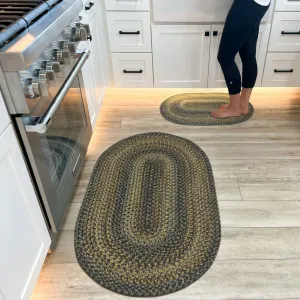 Black Forest Ultra Durable Small Braided Oval Rugs In Set
