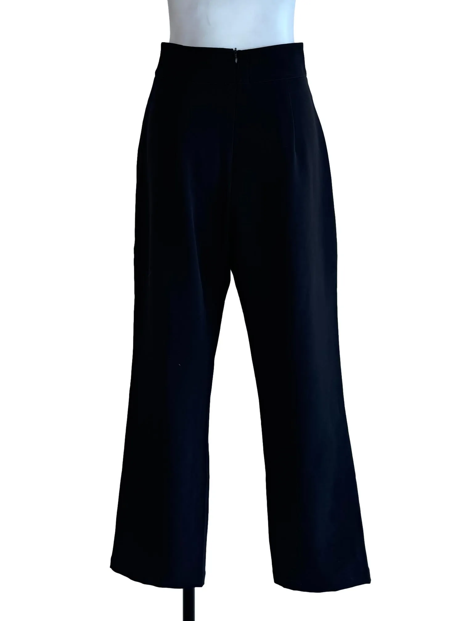 Black Plain Straight Pants
