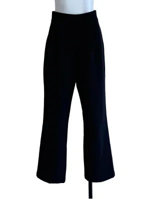Black Plain Straight Pants