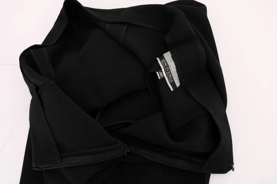 Black Wool Straight Fit Dress Pants