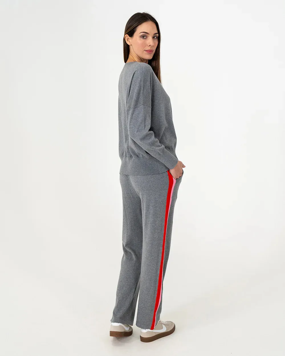 Blake Stripe Lounge Pant - Thunder Grey